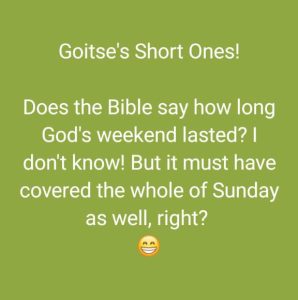 Could Sunday possibly be a "son day" on which God went out to play with his son, out in the sun? 😄
