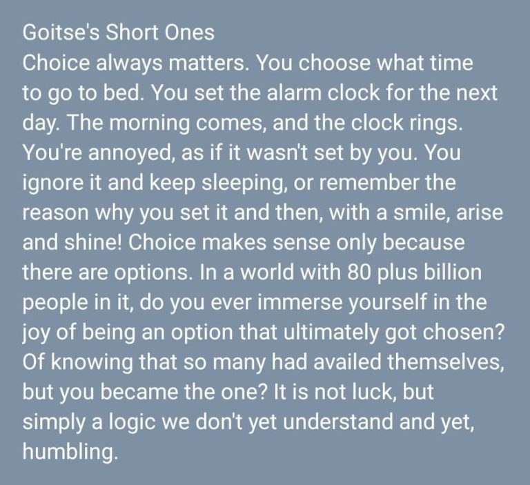 For some reason, life chose that you should be here today. Don't spend a whole Monday trying to figure it out, but at le