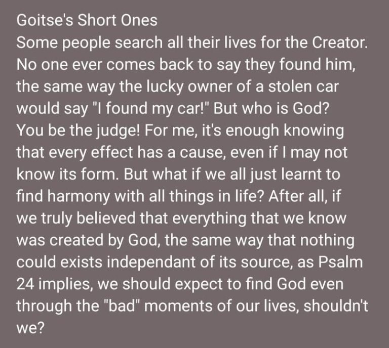 We could truly find harmony with anything if we truly believed that  God saw a reason for it to exist 💯