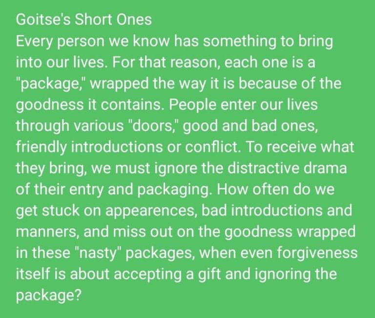 Each person is like a good story. The book has to be open for it to be read 😊