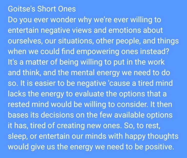 If the quality of all we do rests on our rested minds, why wouldn't we rest our minds then? 😁