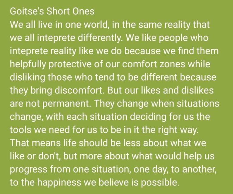 The changing world outside our comfort zones makes us gradually irrelevant, making them  progressively unsustainable 😊