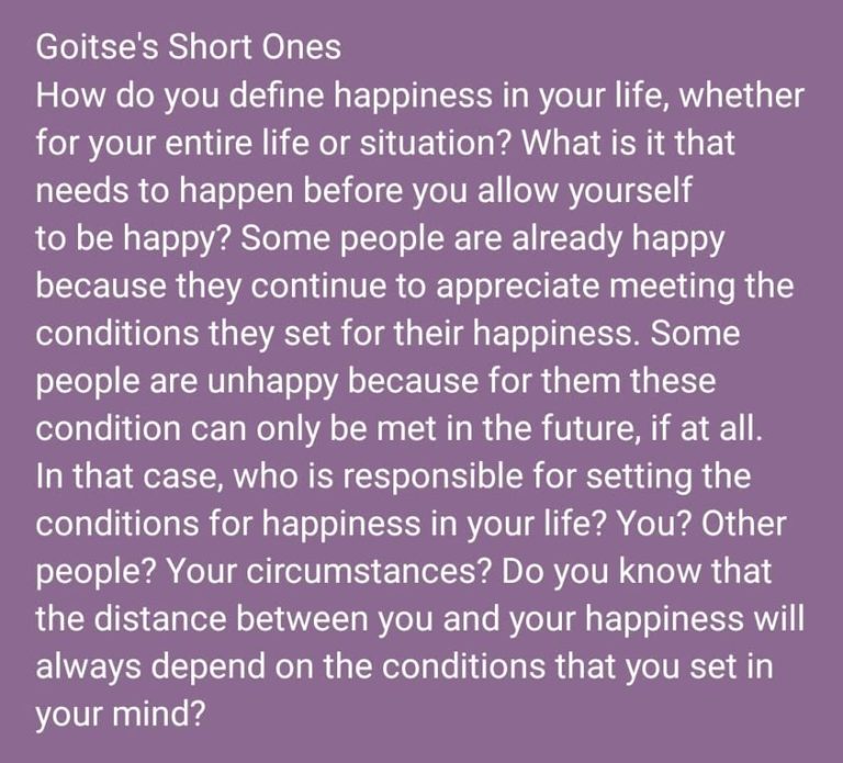 Happiness can only be defined from within, even when its tools could be borrowed from outside 😊