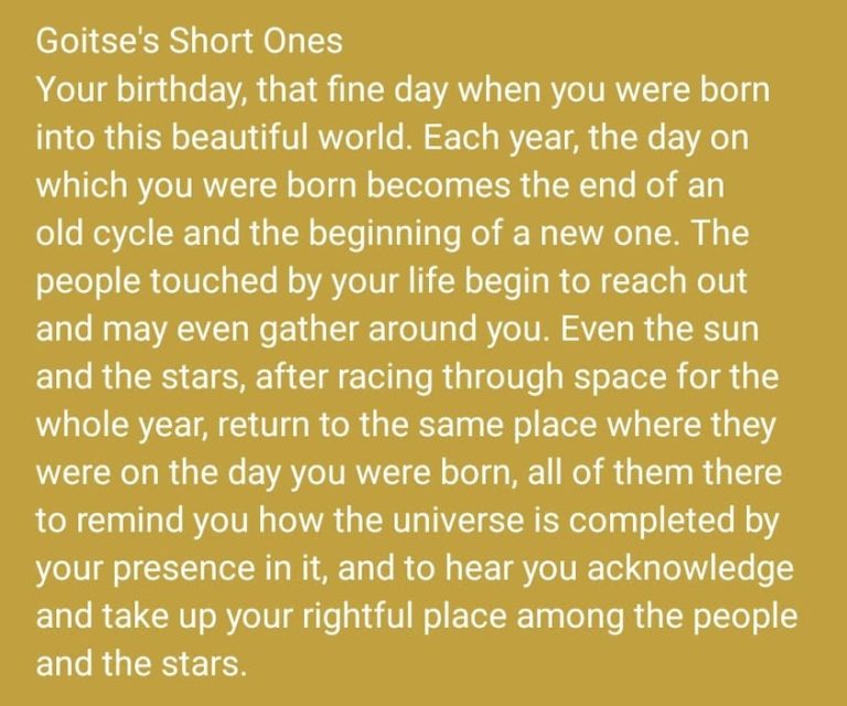 It is an honour to be alive. Let us celebrate life 💛