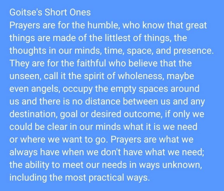 To pray is not to wait for the answer but to see it in the little things we can already do for ourselves. That's faith i