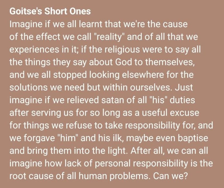 We always want to blame others for things we don't want to be seen to be responsible for 😊