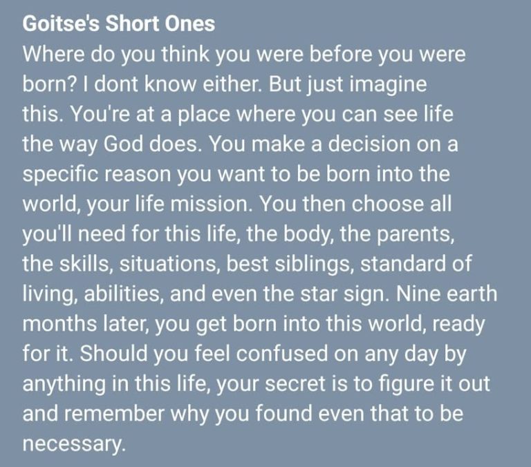 Make a decision now, and you respect it because you know the reason. Think of this decision many years after now, and yo