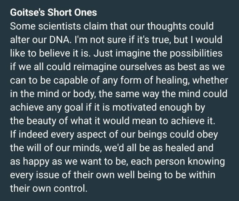 Think about the little ways in which your body already heals itself. Isn't that enough evidence that it is capable of he