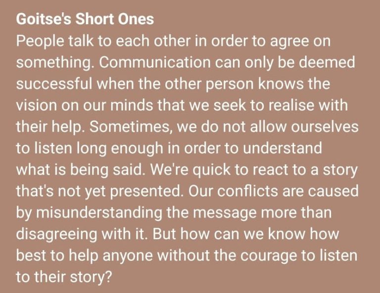 It would take a lot of courage to mean what we say when we greet each other every time we meet 😊