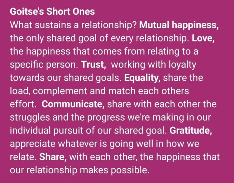 Love is the happiness that comes with relating 😊