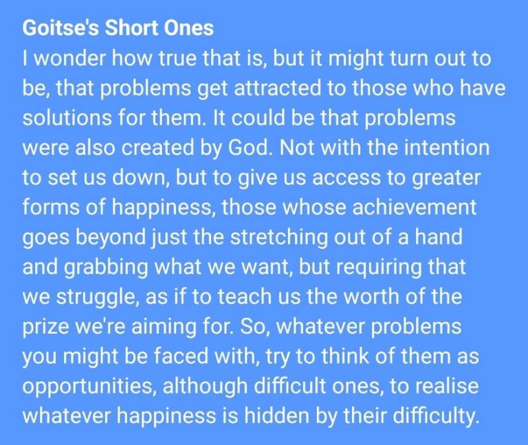 To be here, right now, is to have overcome all the problems that came before now. That makes us strong people! 😊