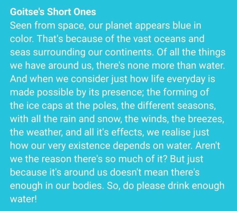 We're not like jackets! Our bodies can not be dry cleaned. That's why we need to drink water 😊