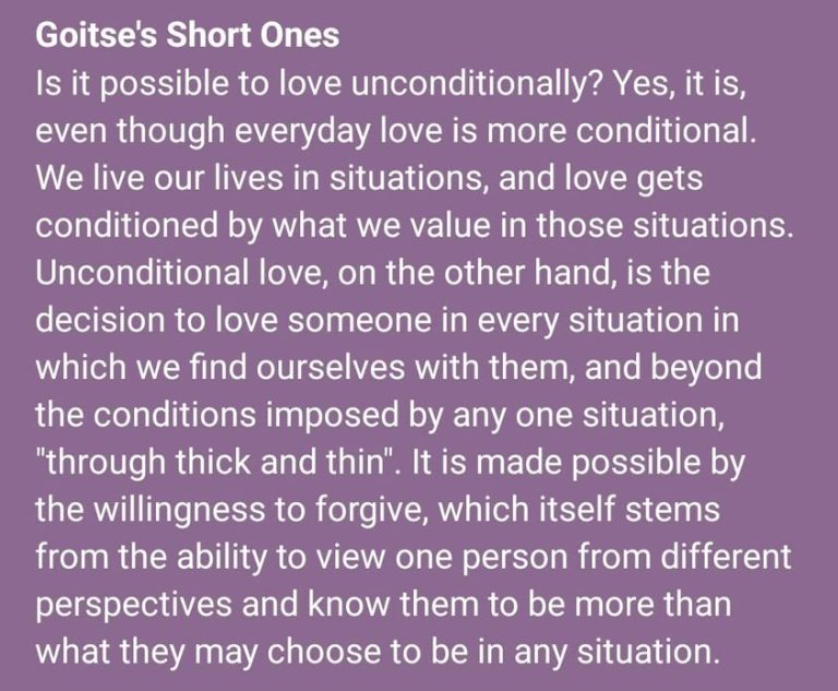 Peace is the only condition that makes love unconditional 😊
