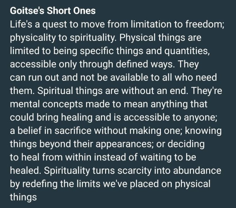 A spiritual approach to life is more efficient than the need to possess things 😊
