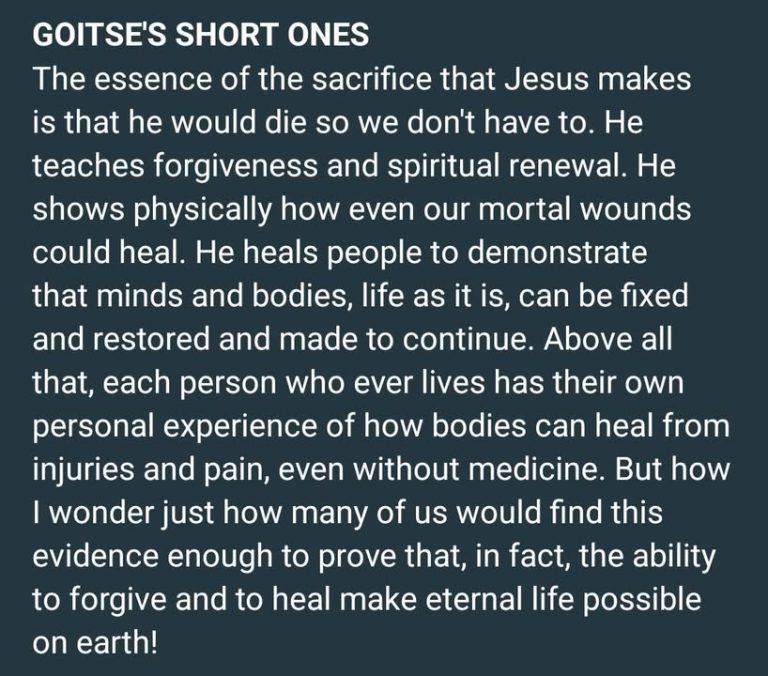 Whatever we forgive, heals, whatever heals, ceases to be a hindrance to the continuance of life 😊