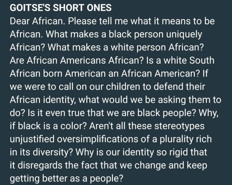 What defines our identity as Africans? It can't just be our complexions! 😊
