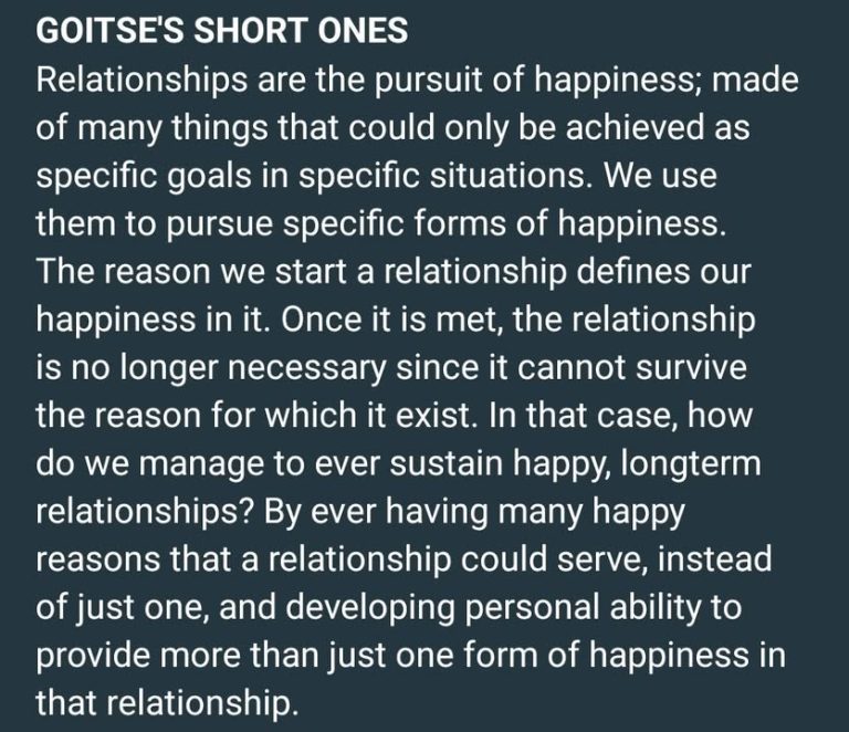 A wholly relationship is one not limited to specific forms of happiness 😊