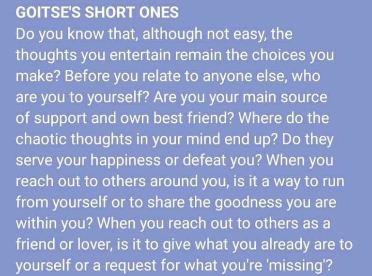 We can only give what we have 😊