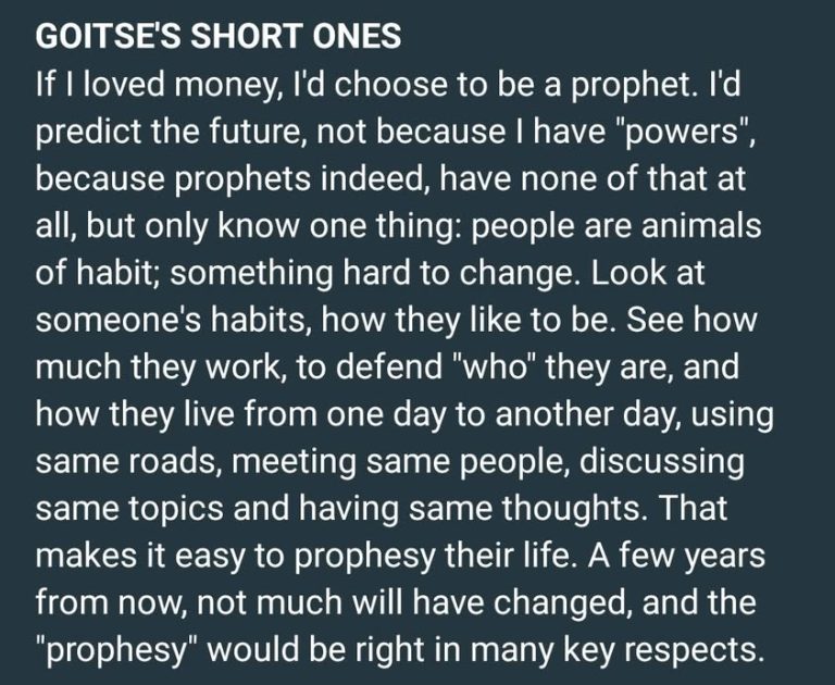 Our habits make us predictable; until we change our minds 😊