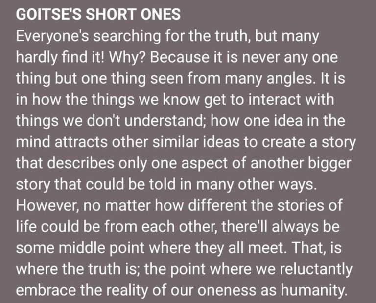 We're all one with all else that we think we're not 😊