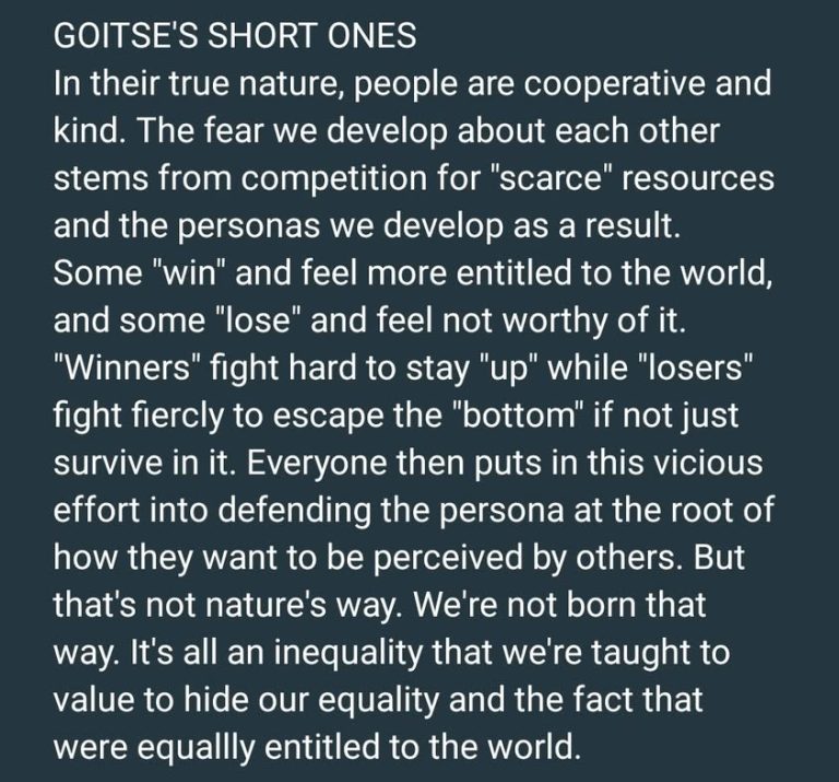 Winners and losers are not people. They're only perspectives 😊