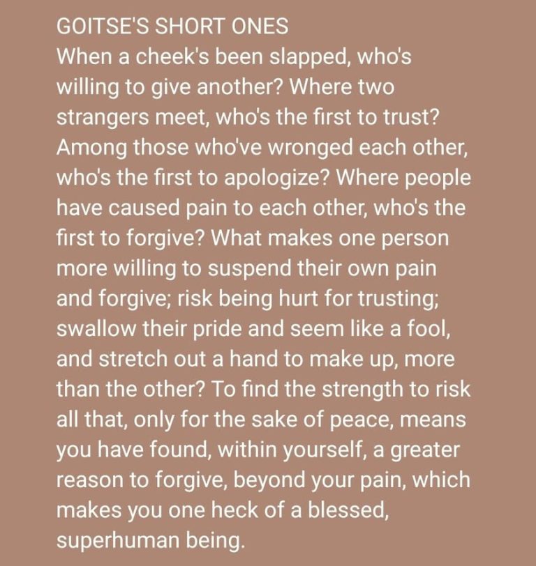 To forgive is to value something more than just the situation that needs to be forgiven 😊