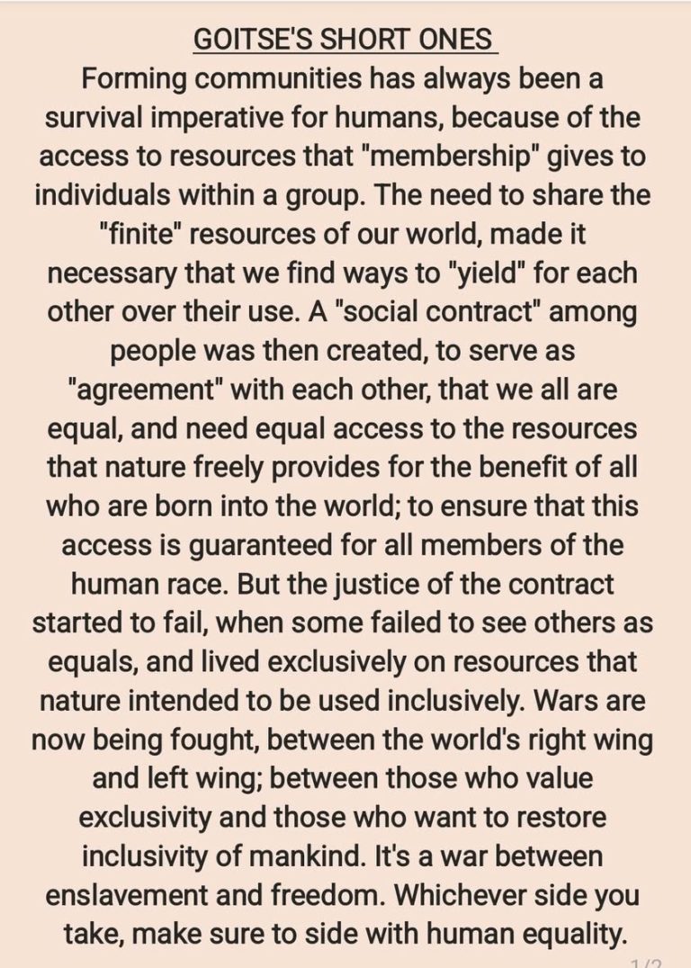 What if we rejected anything that denies the equality of people 😊