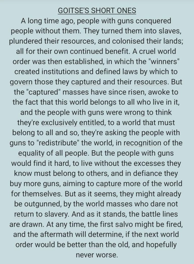 The world is at crossroads, and the people of the world dare not allow peace yield to war again. "Never, and never again
