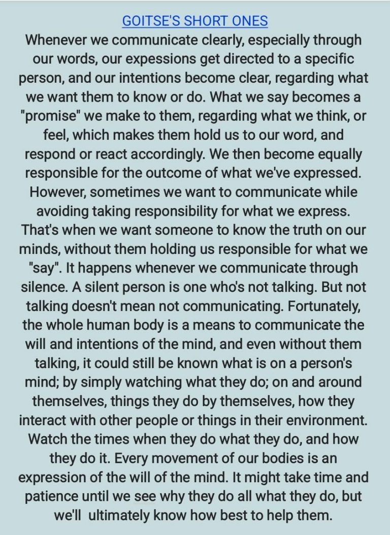 Simply clarify your intentions to yourself, before your whole body tells them to the whole world. That, is personal resp