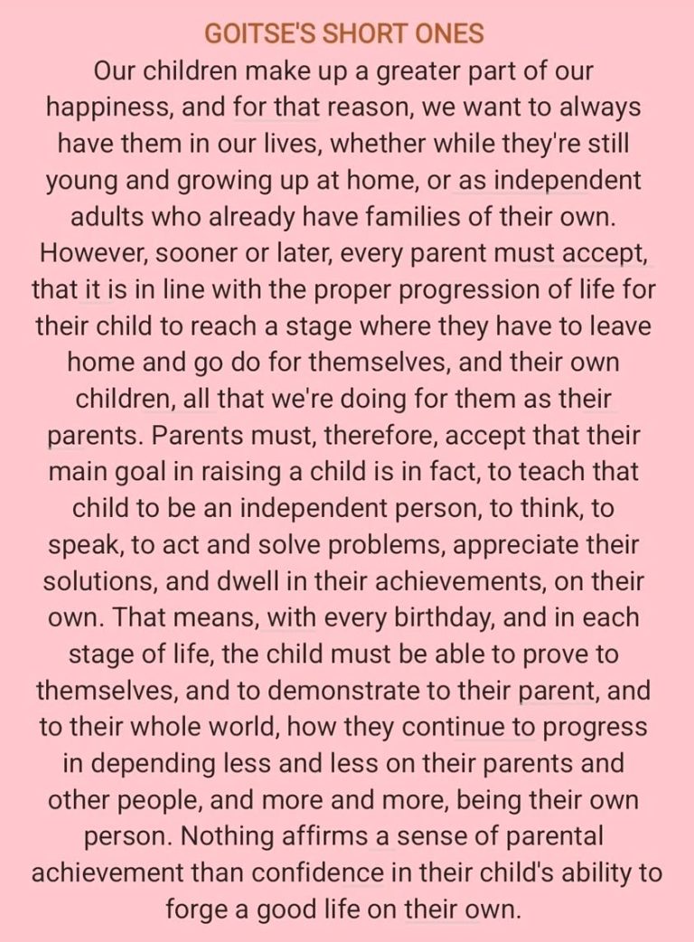 As a child, how can your parents help you to be a happy and independent person? Tell them! 😊