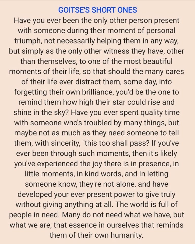 How many people whose private moments of brilliance are you the only other witness to, except themselves? 😊