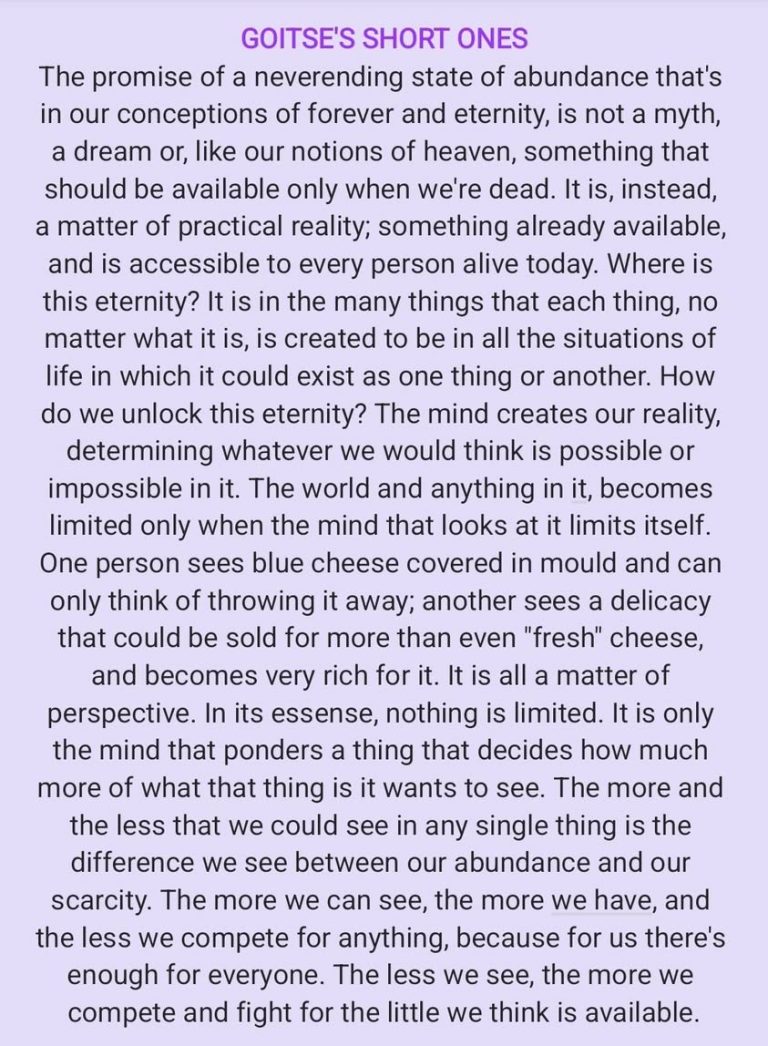 To have what we want or not, is all a matter of perspective 😊