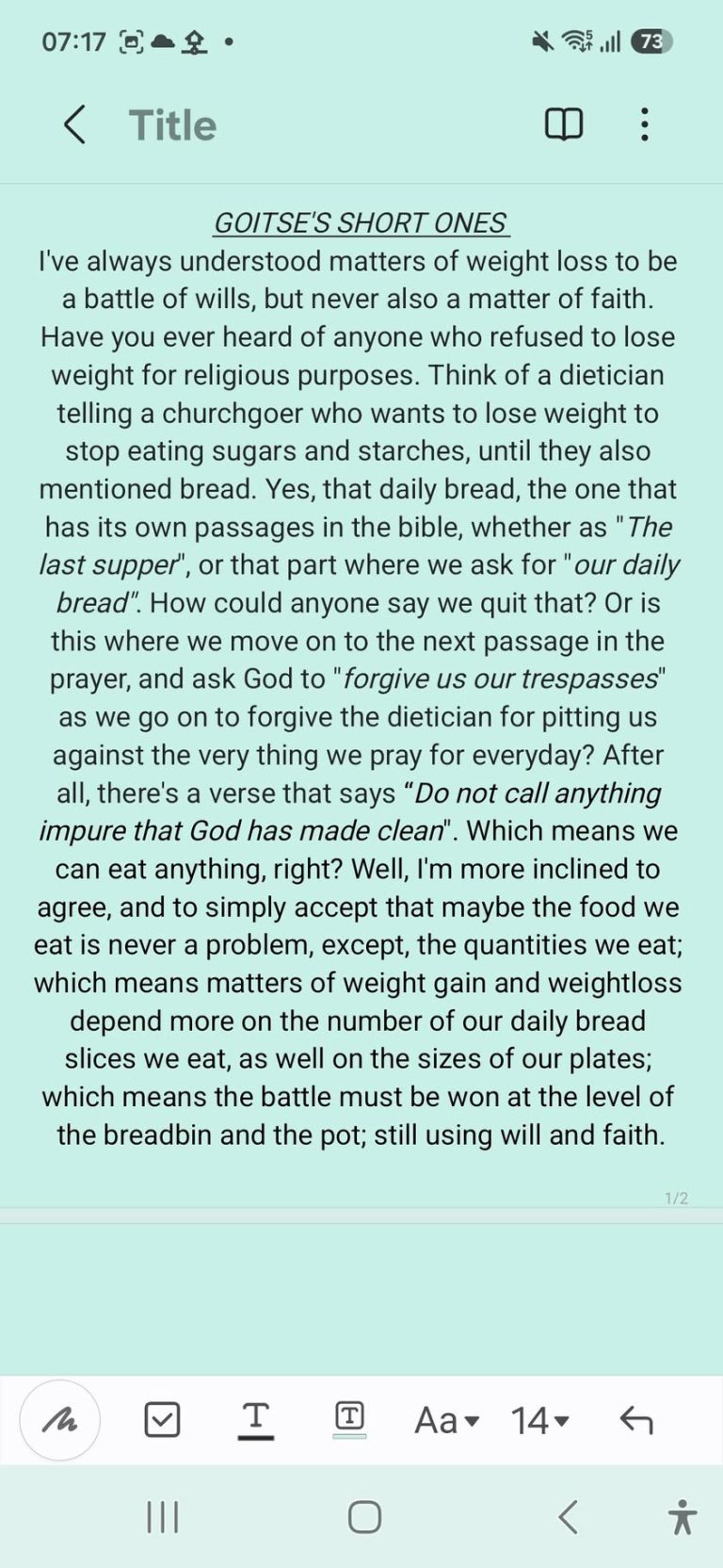 Weight loss requires procrastination: Eating tomorrow whatever we planned to eat today 😊