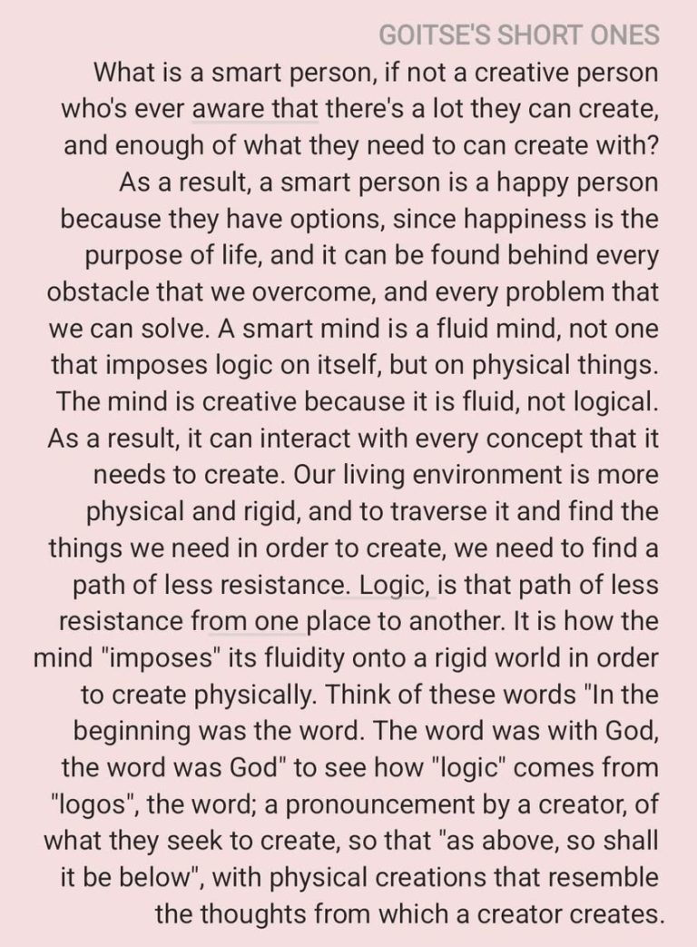 May our physical creations ever reflect the endlessness of our minds 😊